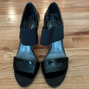 Adrienne Vittadini black patent heels